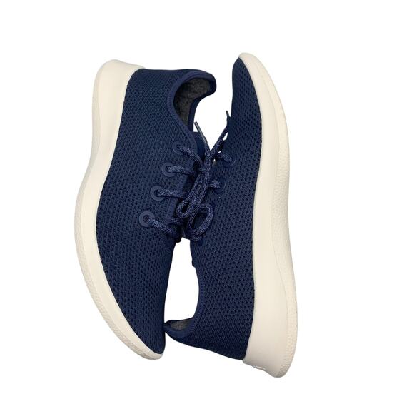 Allbirds Womens Tree Runner Size 11 Marine Blue Knit Shoes Light Breezy Sneaker - Picture 7 of 11